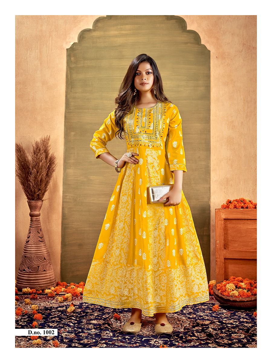 Banwery Glamour 12 New Fancy Party Wear Embroidery Long Kurti Collection
